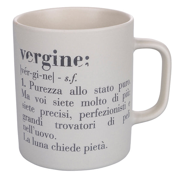 Mug Zodiaque "vierge" Ø8x10 cm en Bone China VdE Tivoli 1996 Blanc online