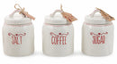 Set 3 Barattoli Sale Caffè Zucchero in Ceramica Villa d'Este Home Tivoli Heart