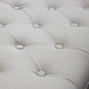 Panca Madelyn in Tessuto 113x48x 45/60 h cm in Legno Beige