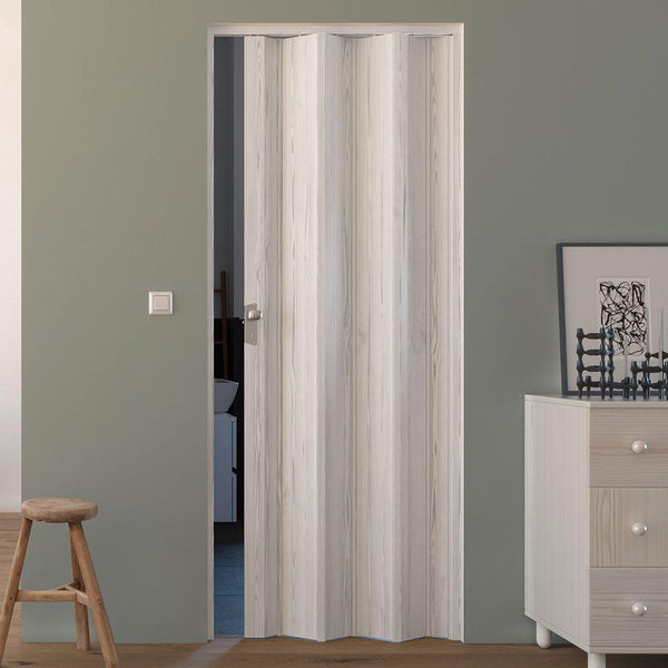 Porte Intérieure Pliante 88,5x214 cm en PVC Saba Jasmin Pin Blanchi acquista