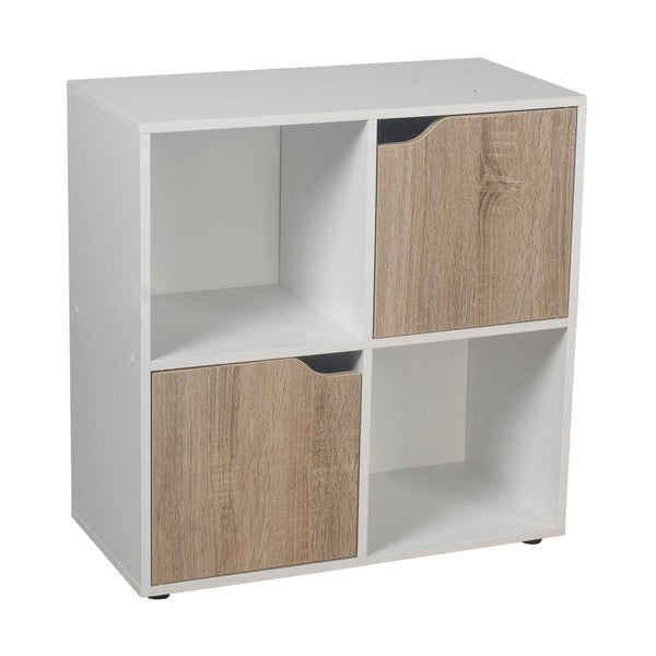Meuble bibliothèque 4 compartiments 59,6x29x61,3 cm en bois MDF blanc acquista