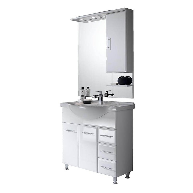 Mobile da Bagno Vanity 85 Bianco Lucido TFT
