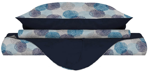 online Housse de couette double face avec taies d'oreiller imprimées pissenlits bleus