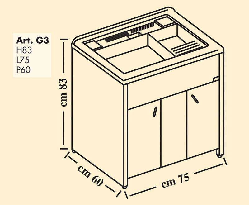 Mobile Lavatoio da Esterno in Polipropilene e Alluminio 75x60x83 cm con Vasca Singola Bianco 