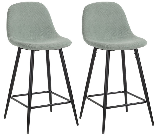acquista Lot de 2 Tabourets 43x40x91,5 cm en Velours Vert