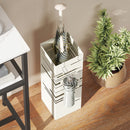 Portaombrelli Moderno 15,5x15,5x49 cm con Raccogligocce e Ganci in Metallo Beige      