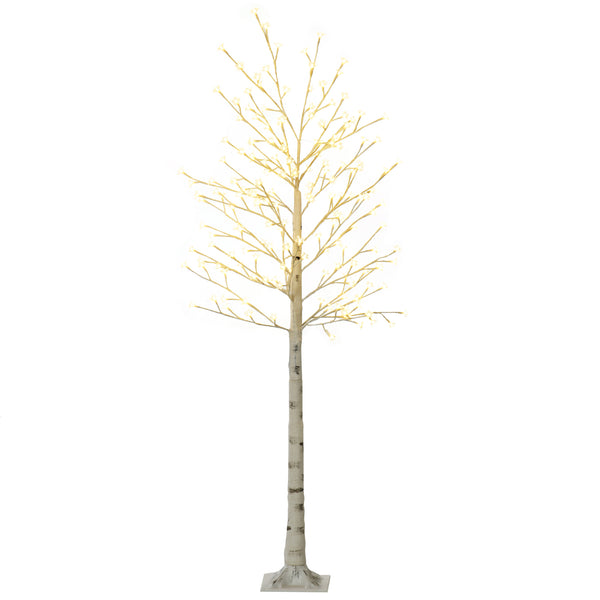 Albero di Natale 180 cm con 180 Luci LED 3 Livelli di Luminosità per Interni ed Esterni Bianco sconto