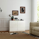 Cassettiera 6 Cassetti 112x34x75 cm in Legno Ingenerizzato Bianco      