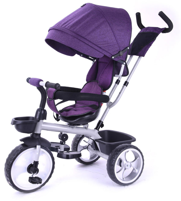 sconto Poussette Tricycle avec Siège Enfant Réversible Violet
