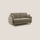 Canapé lit 3 places 200x94x97 cm en tissu marron