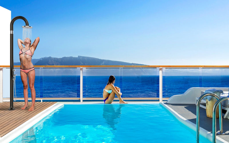 Doccia da Esterno Giardino Miscelatore e Doccetta Arkema Funny Yin Verde Chiaro