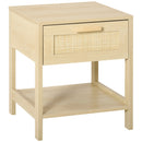 Comodino 1 Cassetto 1 Ripiano 40x40x48 cm in MDF color Legno