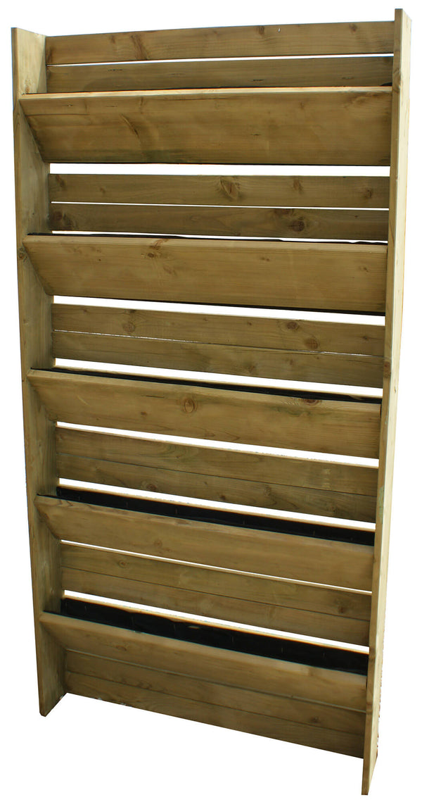 Panneau de Jardin Vertical 5 Bacs 80x15x180 cm en Bois de Conifère Taini acquista
