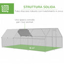 Pollaio Gabbia per Galline da Esterno 280x570x195 cm in Metallo 