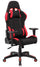 Chaise Gaming Ergonomique 72x57x134 cm en Tissu Noir et Rouge