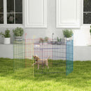 Recinto per Cani 6 Pannelli Ø120x60 cm in Metallo Multicolore