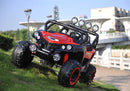 Macchina Elettrica per Bambini 2 Posti 12V Kidfun Maxi Fuoristrada Rossa
