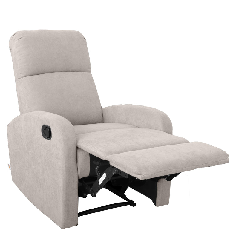 Poltrona Relax Reclinabile Manuale 75x65x101 cm in Tessuto Beige