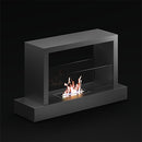 Camino a Bioetanolo da Pavimento 100x30x62,5 cm 2500W 1,5L Roma Nero 