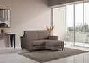 Divano 2 Posti con Pouf 172x145x85 cm Yasel in Tessuto Talpa