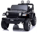 Macchina Elettrica per Bambini 12V Mp4 2 Posti con Licenza Jeep Wrangler Rubicon Nera