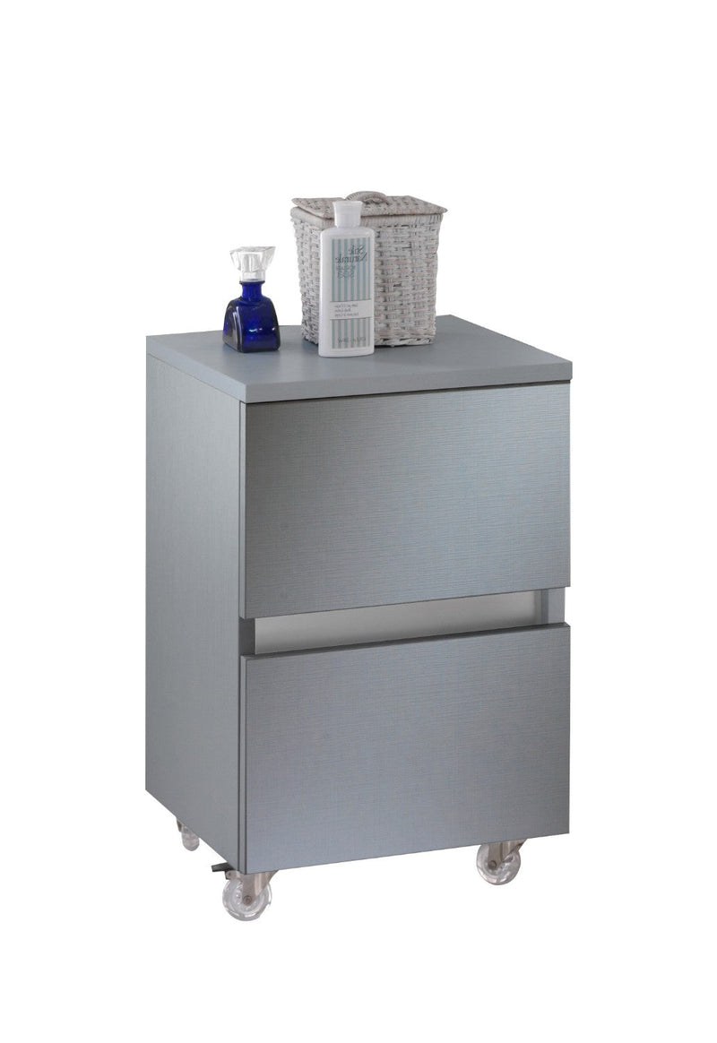 Mobile Cassettiera 2 Cassetti Soft Close in Legno in Melaminico 35x38x57cm TFT Bali Piombo