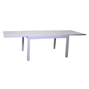 Tavolo Allungabile da Giardino 125/250x75xh75 cm in Alluminio Cleveland Bianco