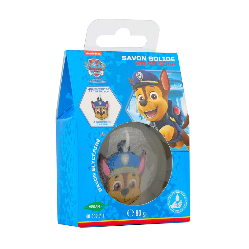 Set 12 Saponette per Bambini 80 gr con Sorpresa Portachiavi Interno Paw Patrol