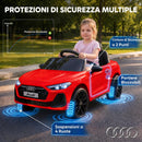 Macchina Elettrica per Bambini 12 V Audi A5L 101x55x43 cm con Telecomando e 2 Motori in PP Rosso      