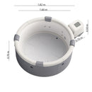 Vasca Idromassaggio Spa Denver Smontabile Trasportabile con Wifi per 6 Persone 182x182x70 cm in Materiale Plastico Grigio      