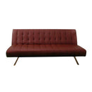 Divano Letto Prontoletto Click Clack Rivestimento in Similpelle Rosso Darrel