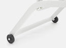 Lettino Prendisole da Giardino 61x192x105 cm con Ruote in Alluminio Bianco