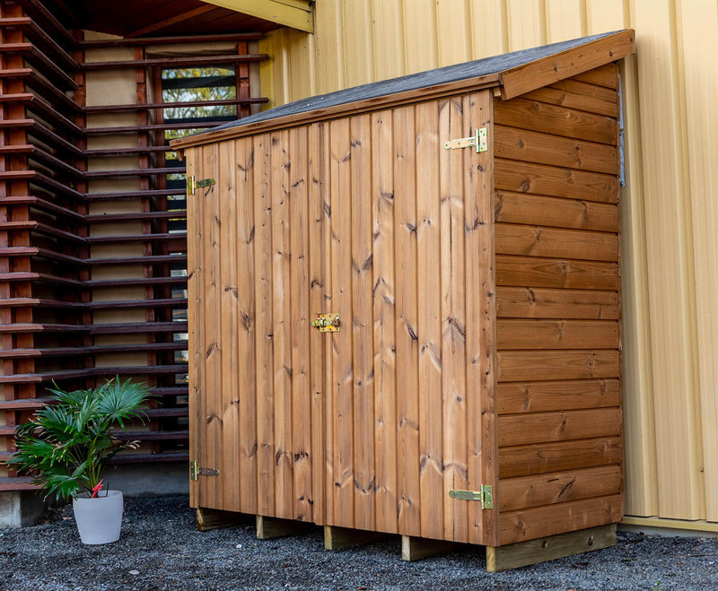 Casetta Box da Giardino 1,63x0,66 m con Pavimento in Legno di Abete 19mm Theora