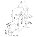 Rubinetto Miscelatore Monocomando Bidet in Ottone Mariani Epic Cromato