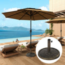 Base per Ombrellone Ø46x34 cm da 12 kg in Resina Metallo e Cemento Bronzo    