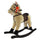 Cheval à bascule pour enfants en peluche avec sons Beige