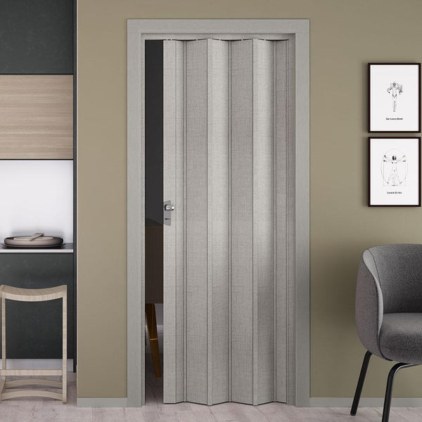 Porte pliante d'intérieur 88,5x214 cm en tissu PVC Saba Jasmine Grey prezzo