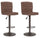 Lot de 2 tabourets de bar 41x50x94,5/115,5h cm Connor Vintage marron