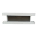 Camino Elettrico da Parete o Incasso Alaro Ultra+ 152x18x52 cm Effetto Fiamma Telecomando in MDF Bianco
