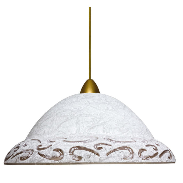 Suspension D30 1xE27 Or Cadre Verre Craquelé Ombré Blanc Ambre E-Energy Asia sconto