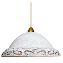 Sospensione D30 1xE27 Montatura Oro Vetro Screpolato Bianco Sfumato Ambra E-Energy Asia