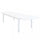 Table Formentera 200/300x100x74 h cm en Aluminium Blanc