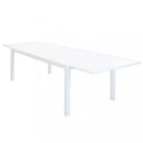 Tavolo Formentera 200/300x100x74 h cm in Alluminio Bianco