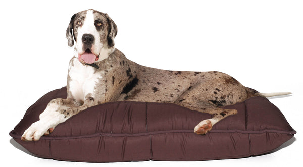 acquista Coussin rembourré pour chiens et chats 60x100 cm en grosse microfibre marron