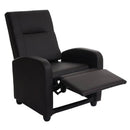 Poltrona Relax Manuale Reclinabile in Similpelle Vandi Nera