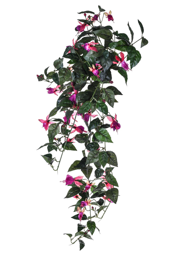 prezzo Set 2 Plantes Suspendues Fuchsia Artificielles Hauteur 80 cm Rose