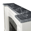 Camino Elettrico da Pavimento 90x115x32 cm Effetto Fiamma 1500W Magnolia & Lorance Ivory/dark gray