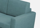 Divano Angolare 6 Posti 288x228x85 cm Yasel in Tessuto Petrolio