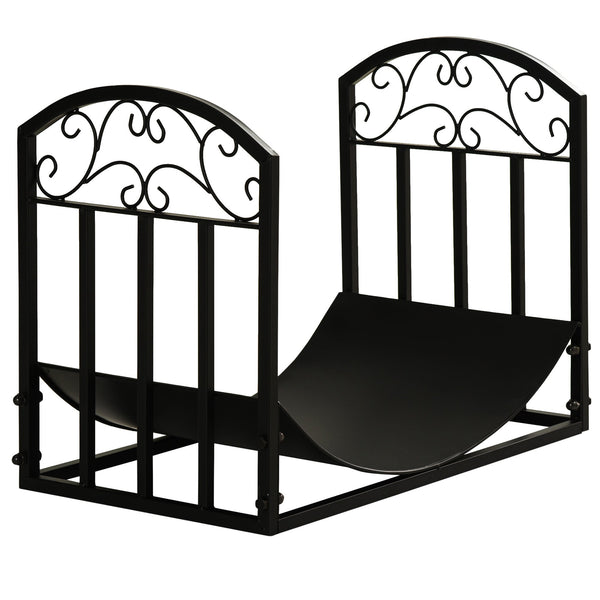 Porte-bûches pour Cheminée 60,5x36x46,5 cm en Métal Noir online