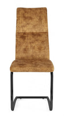 Set 4 Sedie 43,5x62x102h cm Thelma Velluto Giallo 